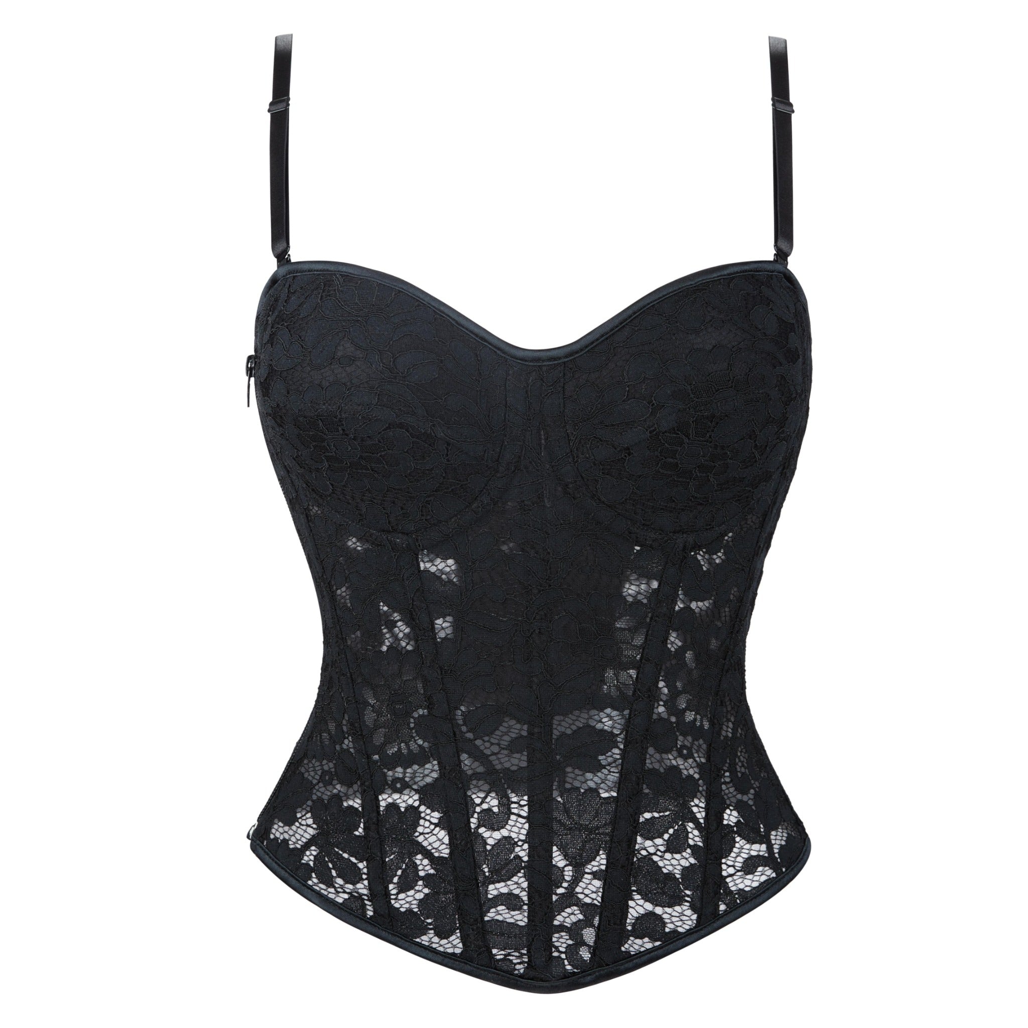 Women’s Black Lace Corset Top – Sexy Aesthetic Going-Out Outfit
