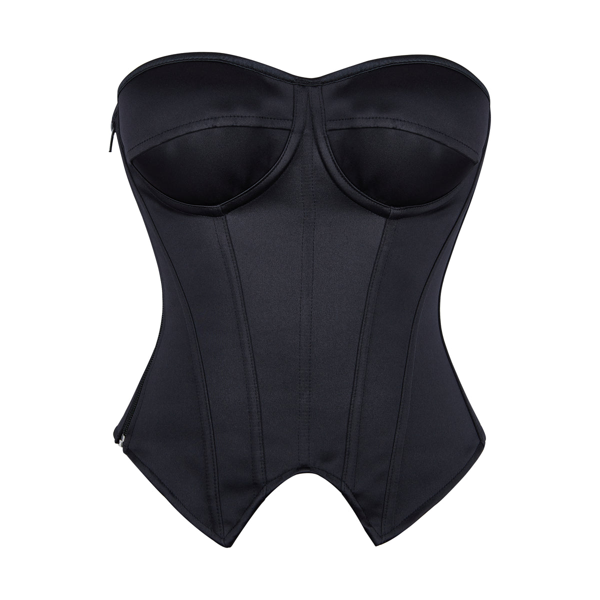 Women’s Striped Corset Top, Strapless Bustier Top, Blazer Style Corset Vest, Boned Waist Cincher with Built-In Underwire Cups
