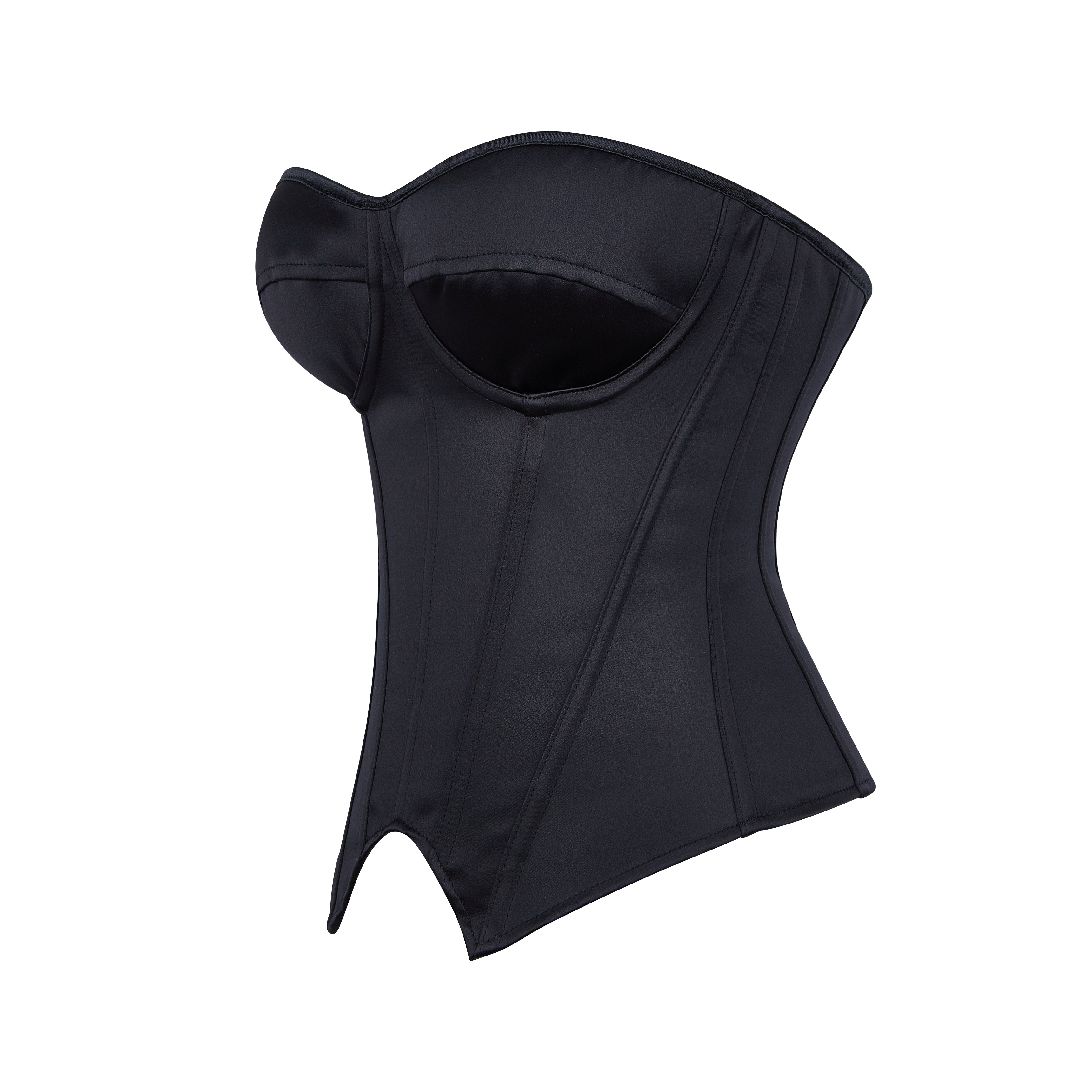 Women’s Striped Corset Top, Strapless Bustier Top, Blazer Style Corset Vest, Boned Waist Cincher with Built-In Underwire Cups