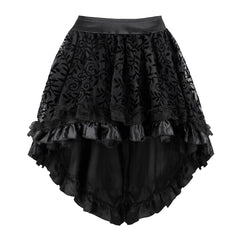 Pirate Skirt Renaissance Vintage Skirt High Low Outfits Saloon Girl Costumes Steampunk Dress Halloween Costume Gothic Party Outfit Skirts