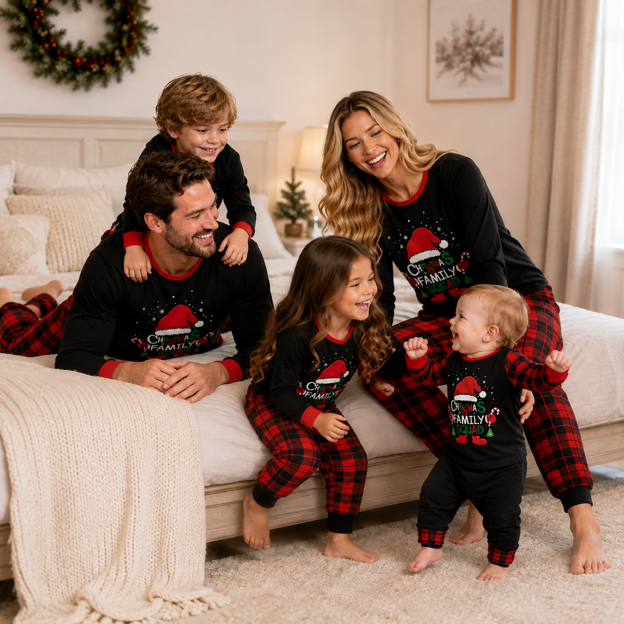 Family Christmas Pajamas Matching Pajamas for Family, Xmas PJs Sets Holiday Sleepwear