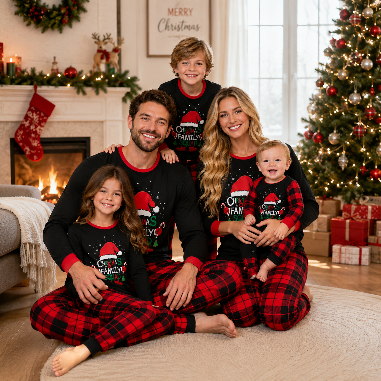 Family Christmas Pajamas Matching Pajamas for Family, Xmas PJs Sets Holiday Sleepwear