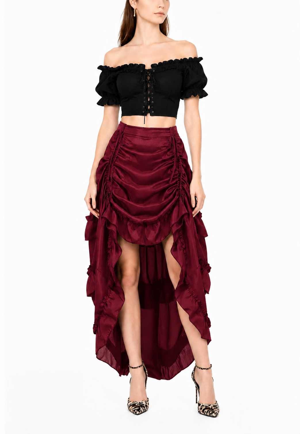 Renaissance Costume Pirate Skirt: Steampunk Skirt Plus Size Corset Dresses - Renaissance Fairs & Medieval Festivals