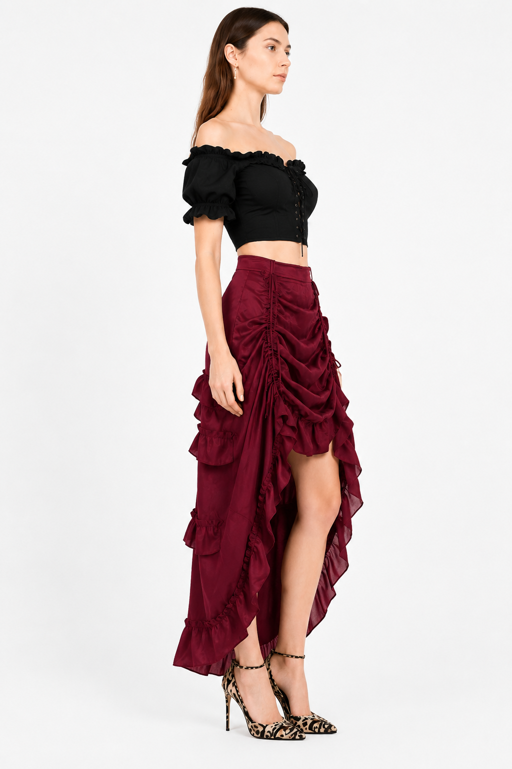 Renaissance Costume Pirate Skirt: Steampunk Skirt Plus Size Corset Dresses - Renaissance Fairs & Medieval Festivals