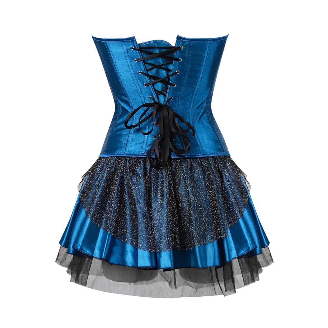 Corsets Dress for Women Bustier Lingerie for Peacock Feather Halloween Renaissance Plus Size